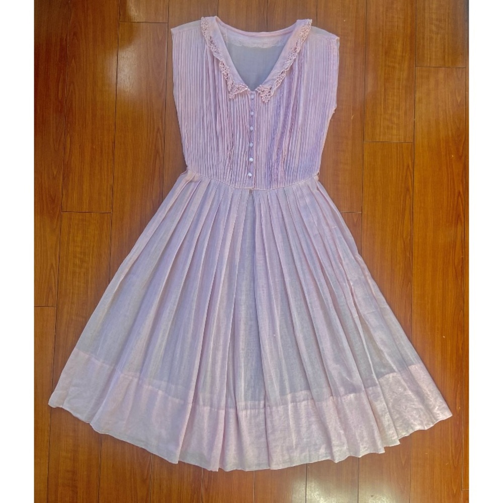 Pale Pink Gauzy Summer Dress
